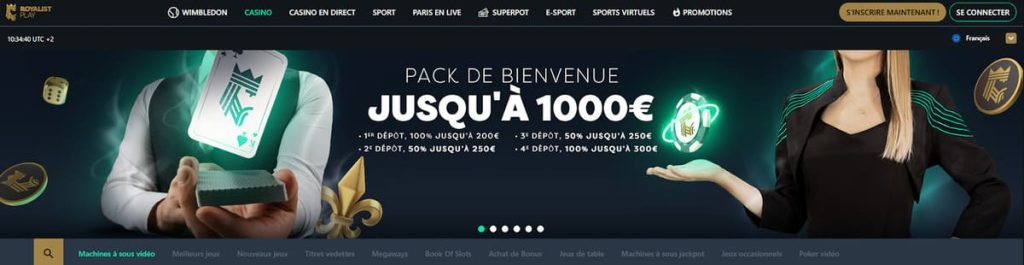 Royalistplay Casino page accueil